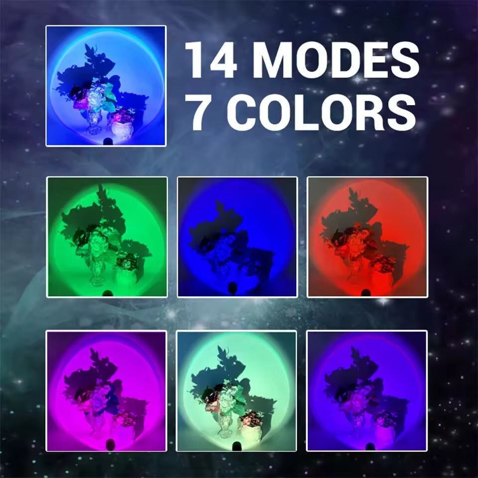Sunset Projection Lamp - 7 Colors - 14 Modes - Image 9
