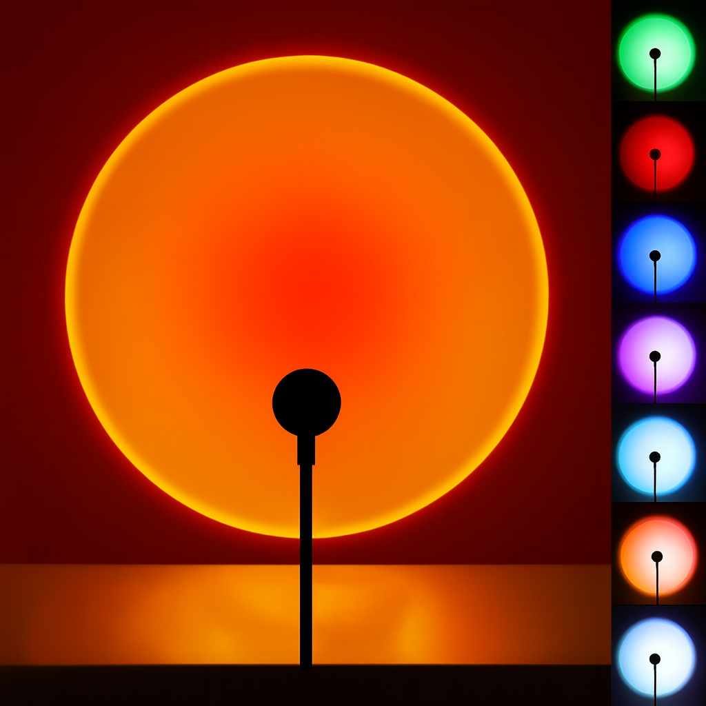 Sunset Projection Lamp - 7 Colors - 14 Modes