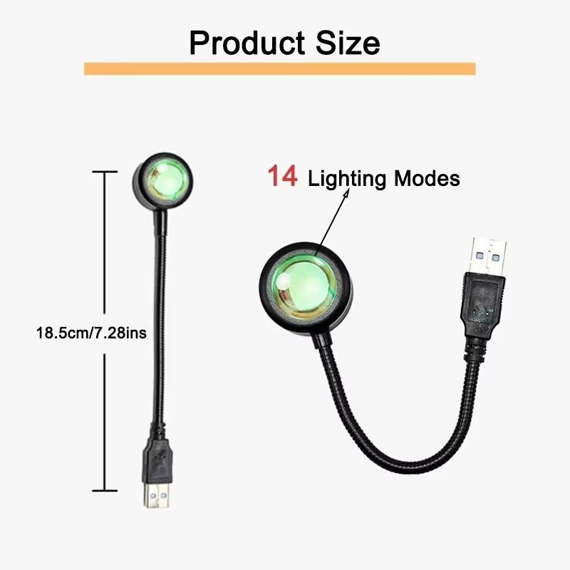 Sunset Projection Lamp - 7 Colors - 14 Modes - Image 14
