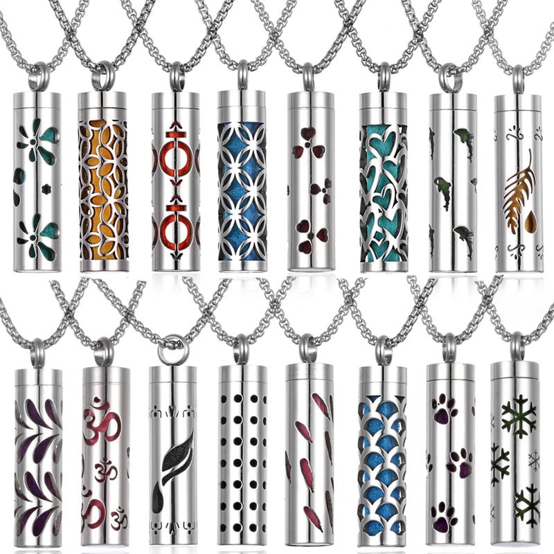 Kavrenza Stainless Steel Aromatherapy Necklace – With 10 Felt Pads - Image 5