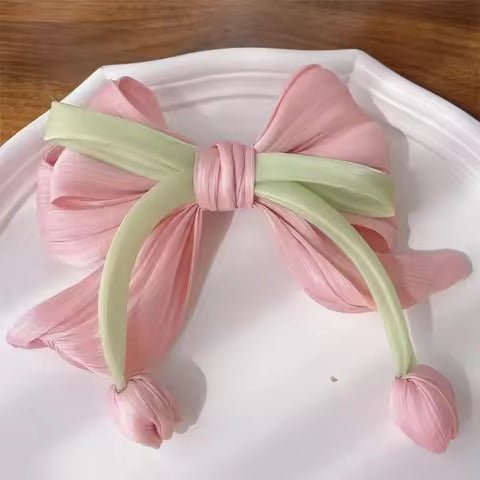 Elegant Vintage Floral Tulip Ribbon / Bow Hair Clip - Image 12
